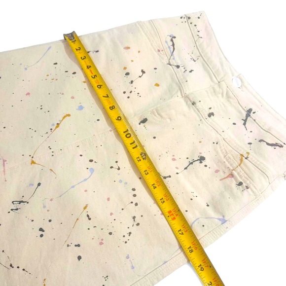 CLOSED Paint splatter denim mini skirt Italian atrsy RARE size 26 - Picture 6 of 14